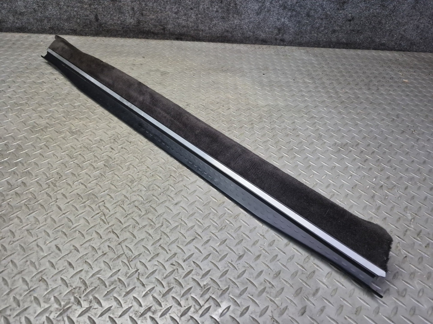 94-02 Mercedes R129 SL500 Set of 2 Door Scuff Sill Plate Trim Panel Black OEM