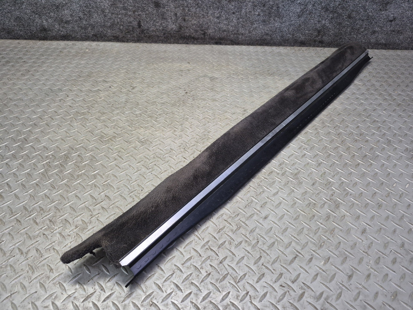 94-02 Mercedes R129 SL500 Set of 2 Door Scuff Sill Plate Trim Panel Black OEM