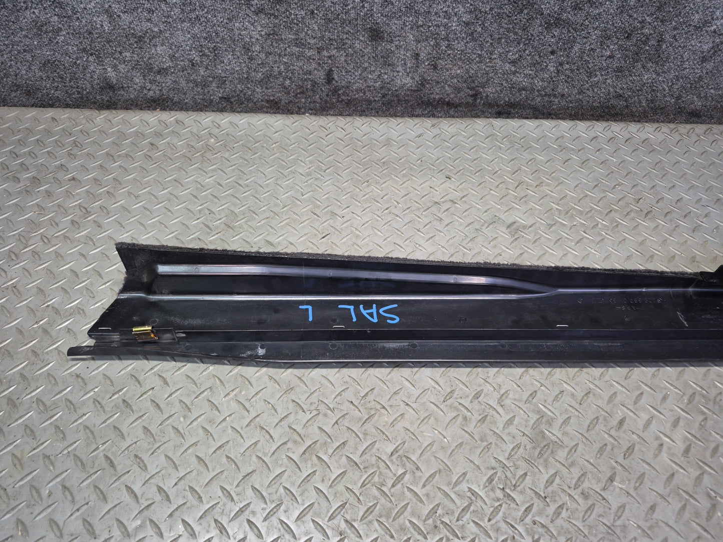 94-02 Mercedes R129 SL500 Set of 2 Door Scuff Sill Plate Trim Panel Black OEM