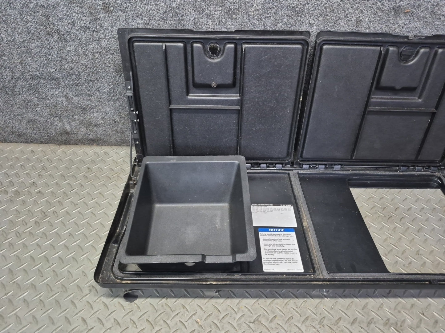 91-96 Chevrolet Corvette C4 Rear Floor Compartment Storage BIN Frame Panel OEM