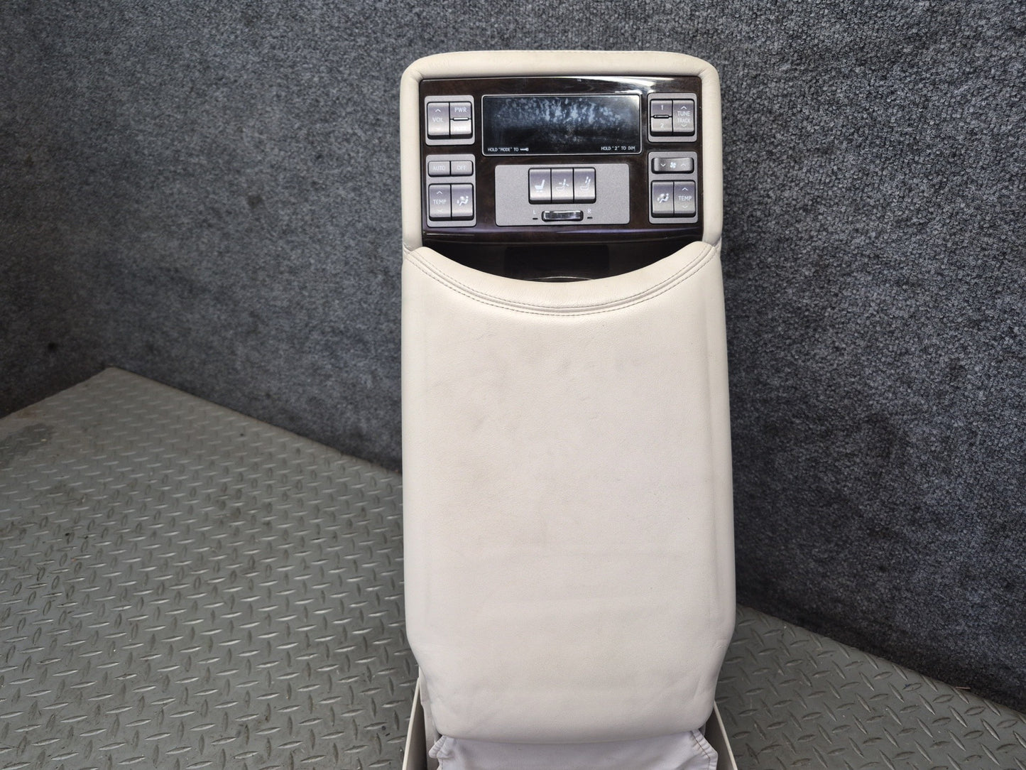 2008 Lexus UVF46L LS600h Rear Seat Center Leather Armrest  w Switches OEM