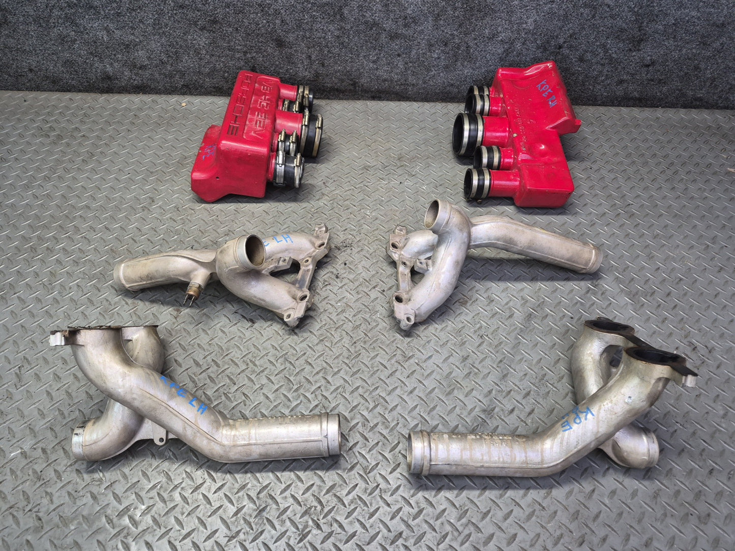 1985-1986 Porsche 928 S 5.0L V8 Engine Air Intake Manifold w Pipe Assembly 93K