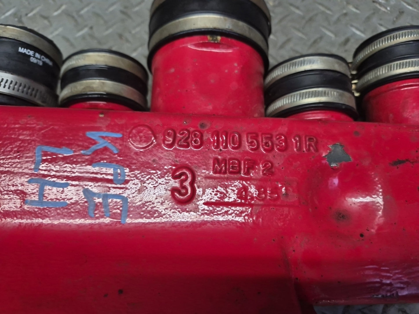 1985-1986 Porsche 928 S 5.0L V8 Engine Air Intake Manifold w Pipe Assembly 93K