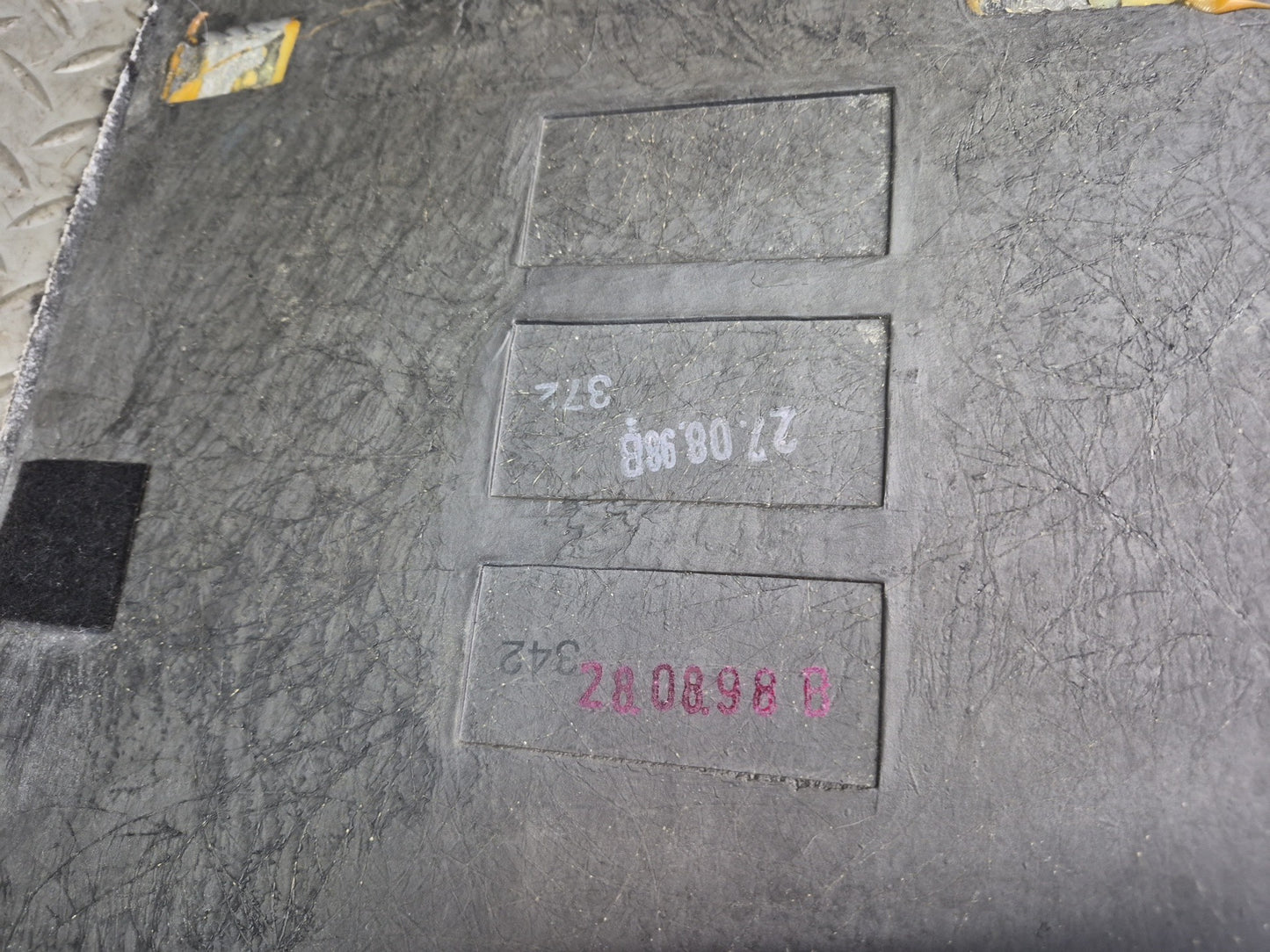 94-02 Mercedes R129 Sl-class Rear Left Trunk Carpet Liner Trim Cover Black OEM