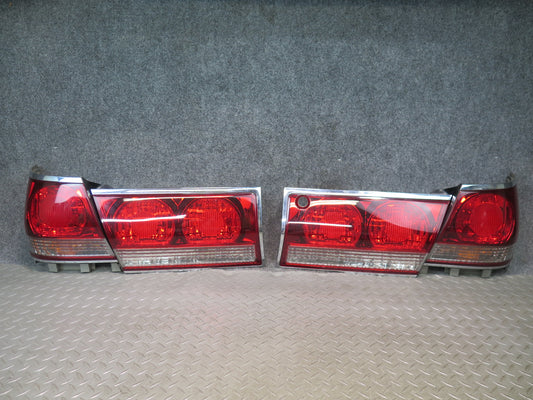 01-03 Toyota Crown Athlete Rear Left Right Inner & Outer Tail Light Lamp Set OEM