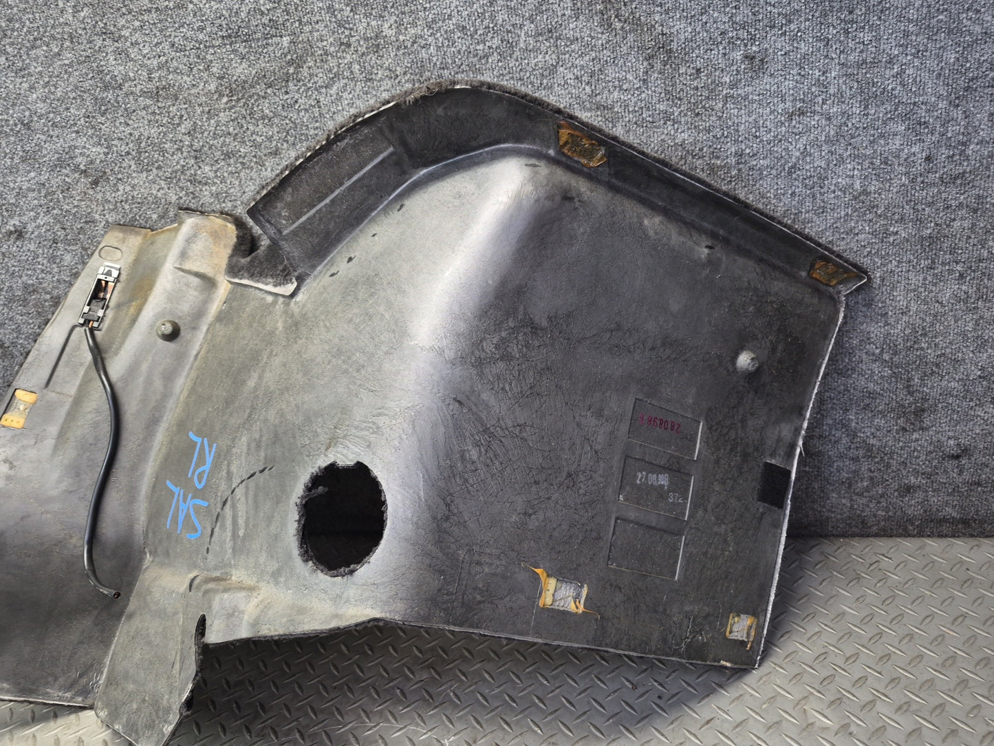 94-02 Mercedes R129 Sl-class Rear Left Trunk Carpet Liner Trim Cover Black OEM
