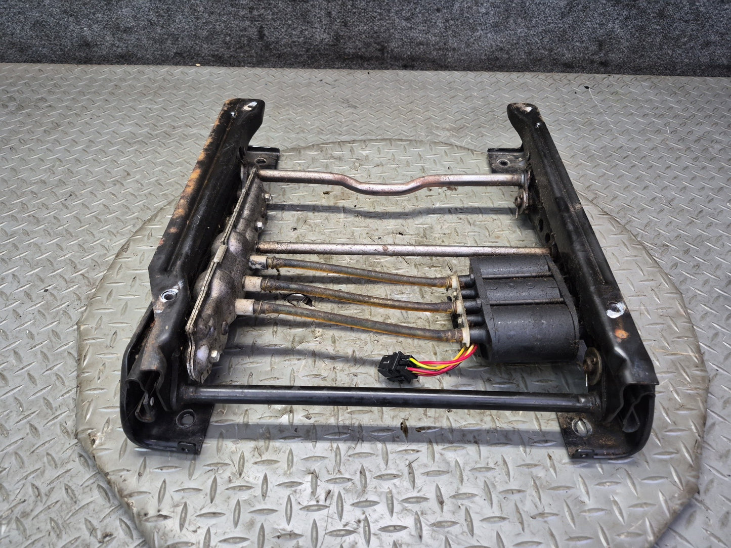 90-96 Chevrolet Corvette C4 Front Left Seat Lower Track Rail w Motors OEM