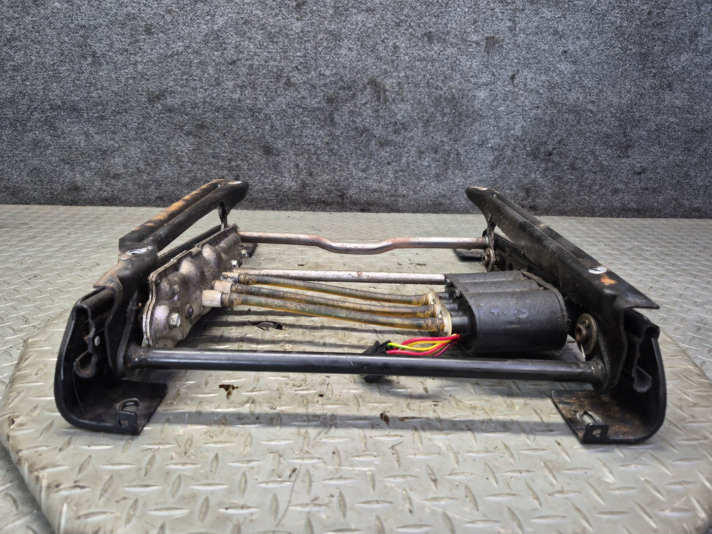 90-96 Chevrolet Corvette C4 Front Left Seat Lower Track Rail w Motors OEM