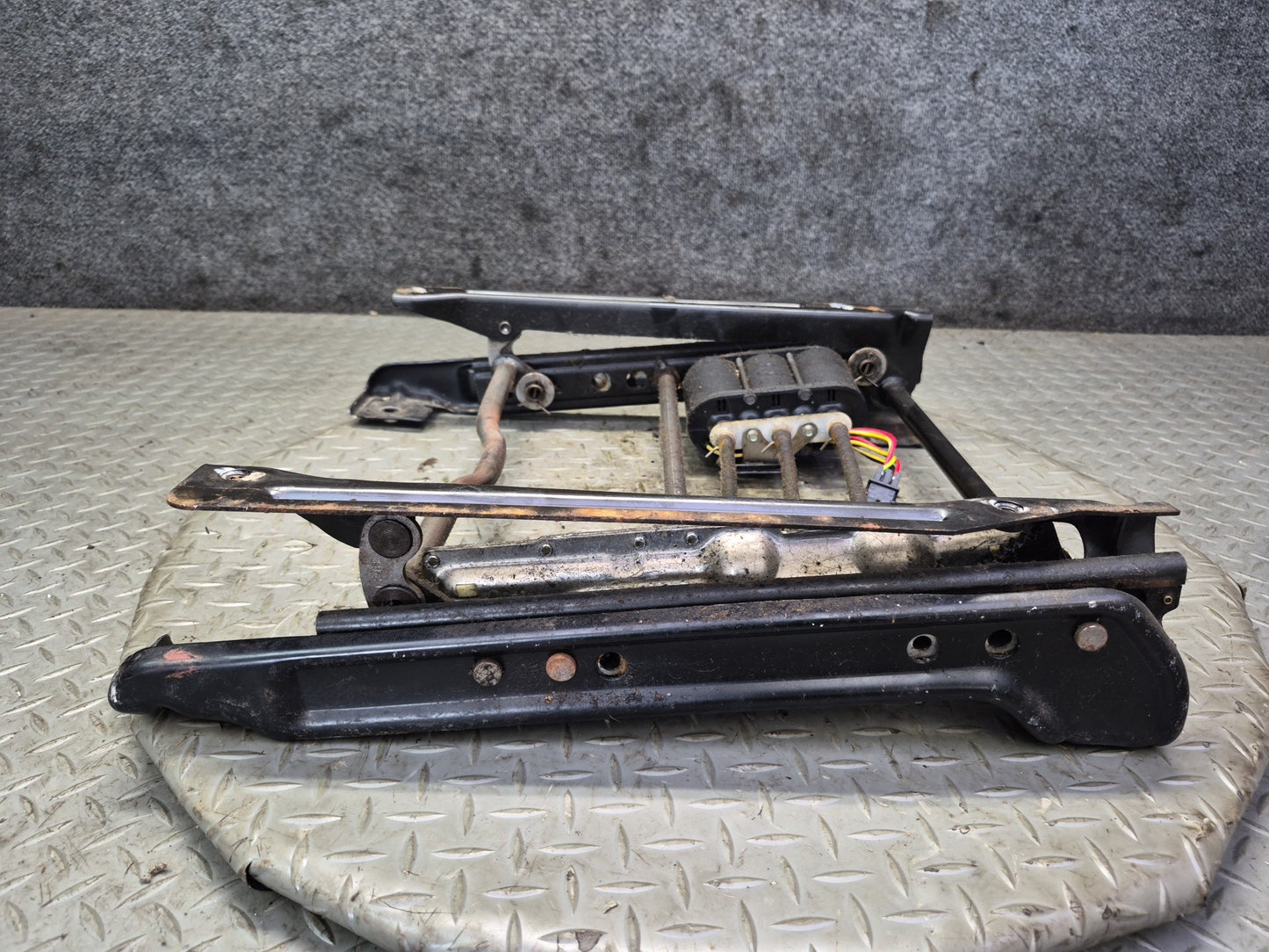 90-96 Chevrolet Corvette C4 Front Left Seat Lower Track Rail w Motors OEM