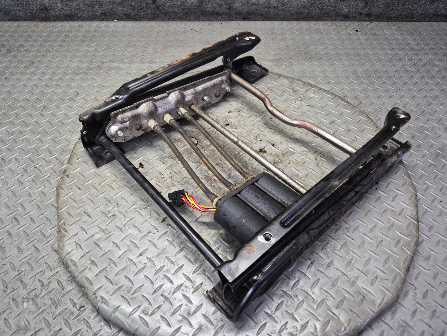 90-96 Chevrolet Corvette C4 Front Left Seat Lower Track Rail w Motors OEM