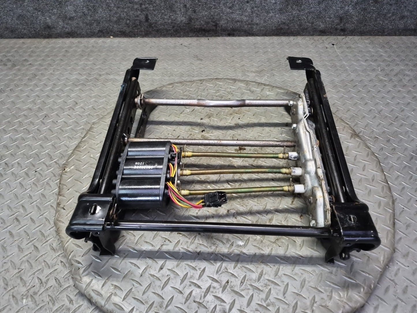 90-96 Chevrolet Corvette C4 Front Left Seat Lower Track Rail w Motors OEM