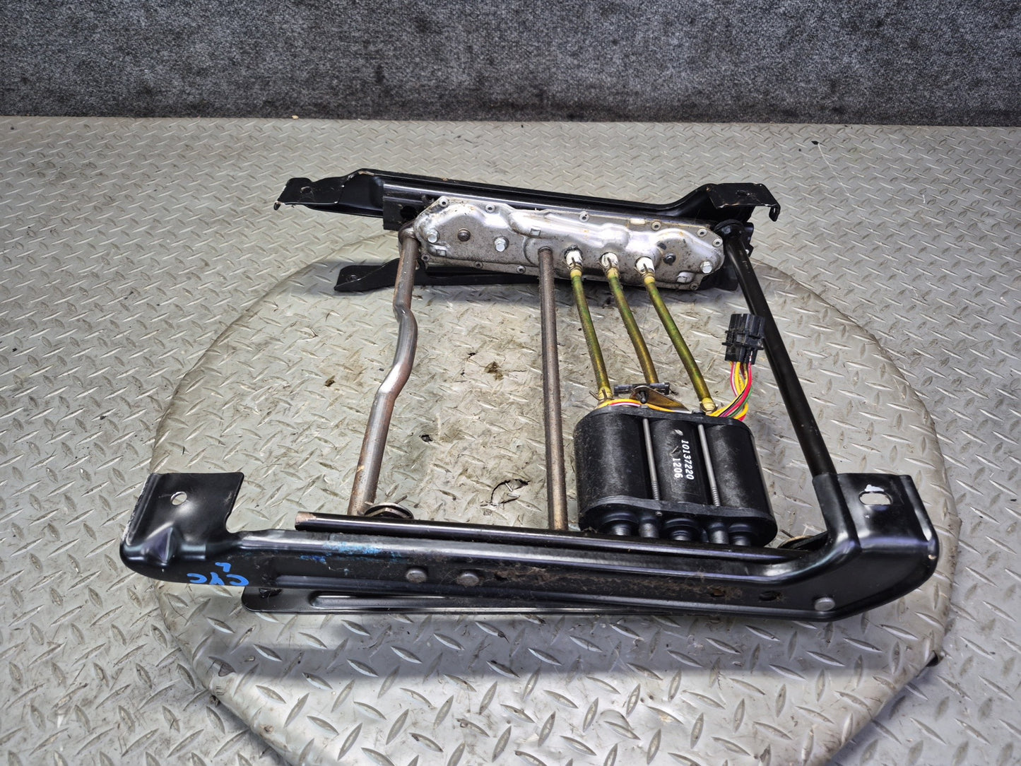 90-96 Chevrolet Corvette C4 Front Left Seat Lower Track Rail w Motors OEM