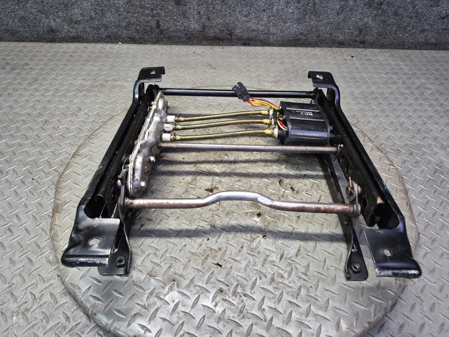 90-96 Chevrolet Corvette C4 Front Left Seat Lower Track Rail w Motors OEM