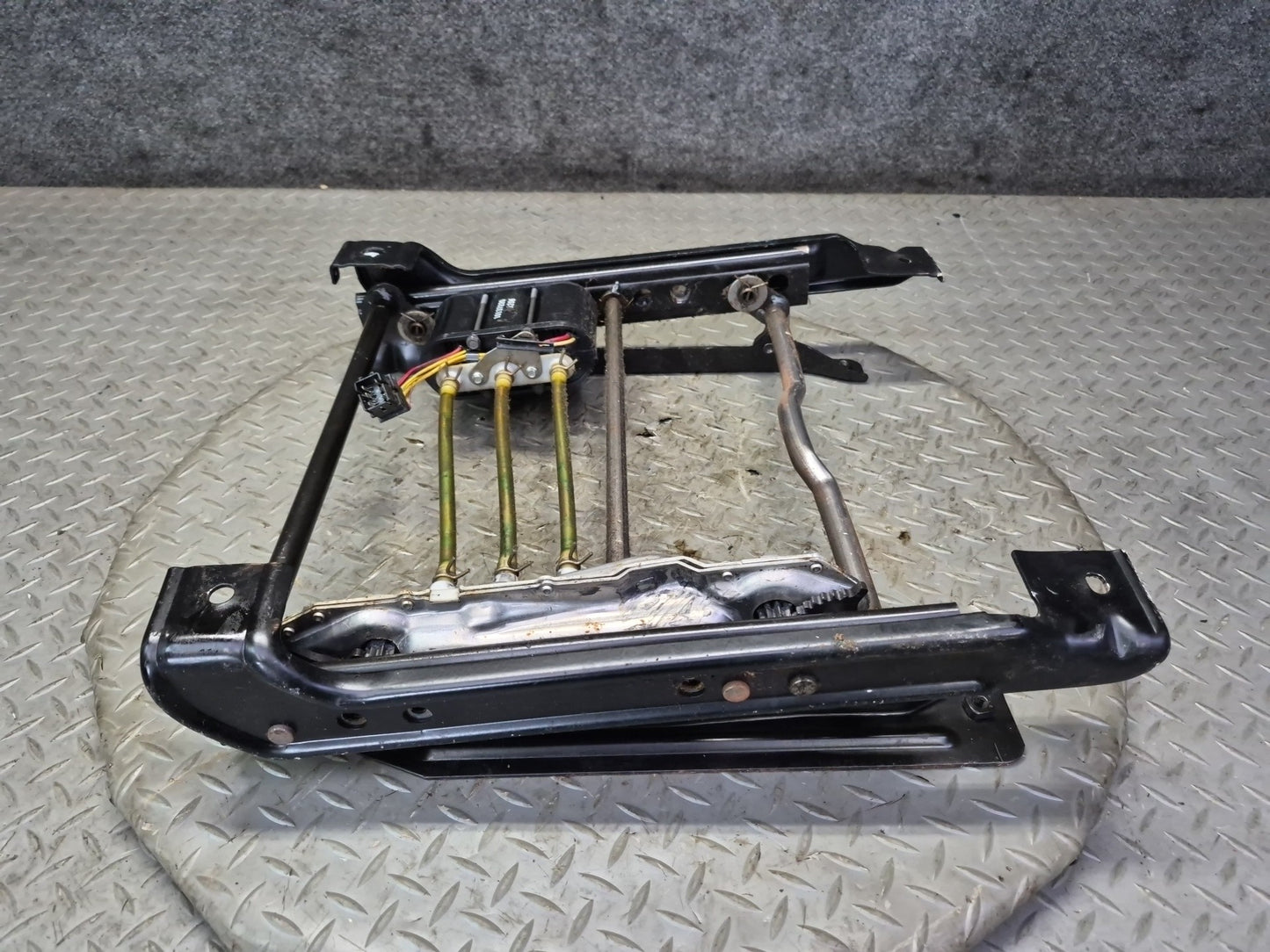 90-96 Chevrolet Corvette C4 Front Left Seat Lower Track Rail w Motors OEM