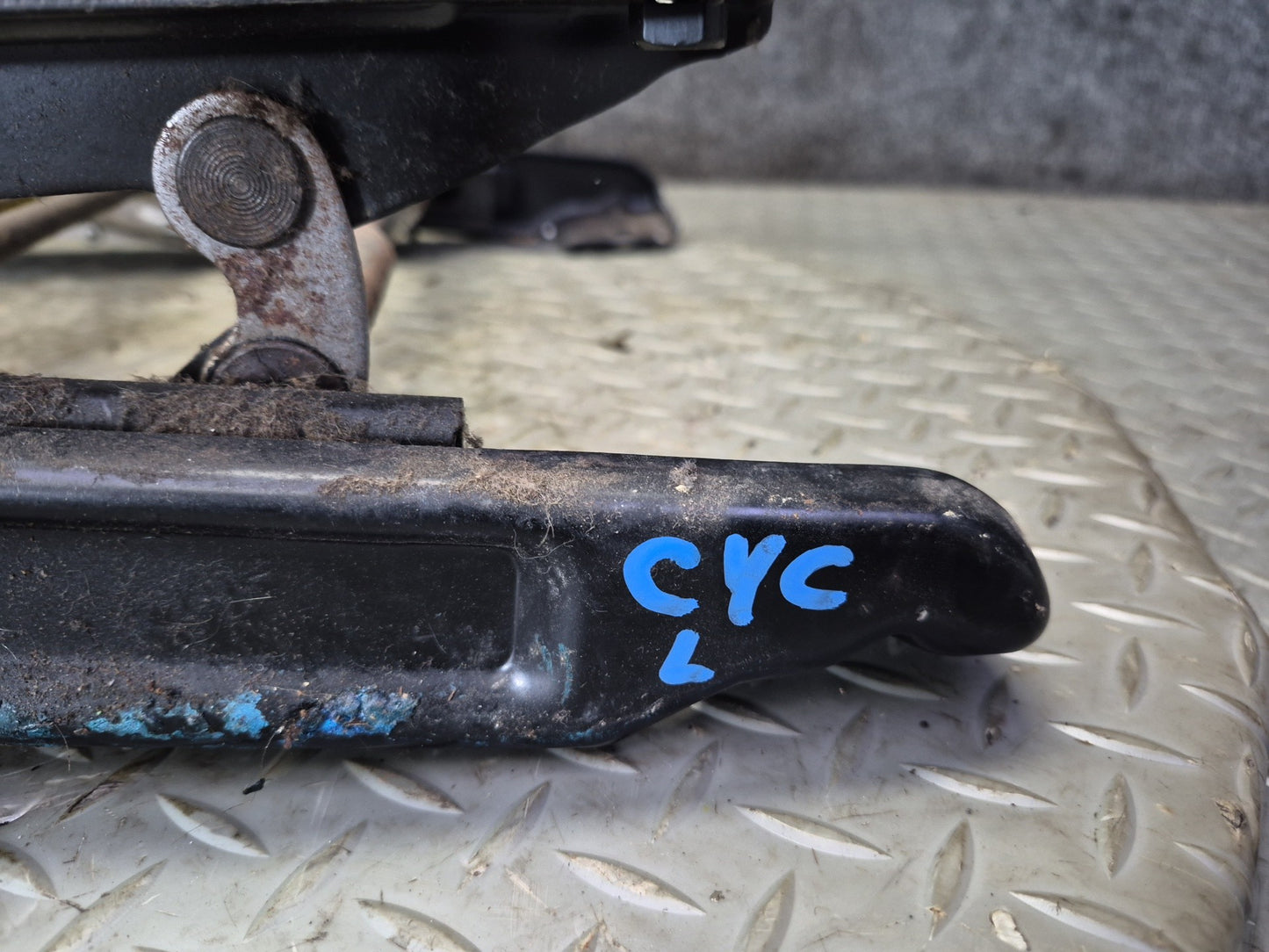 90-96 Chevrolet Corvette C4 Front Left Seat Lower Track Rail w Motors OEM