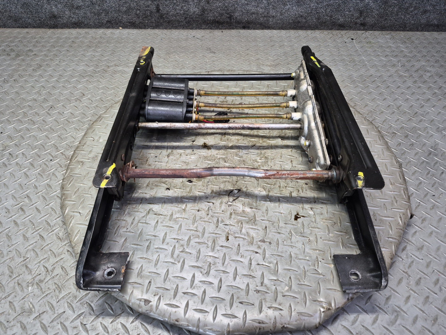 90-96 Chevrolet Corvette C4 Front Right Seat Lower Track Rail w Motors OEM