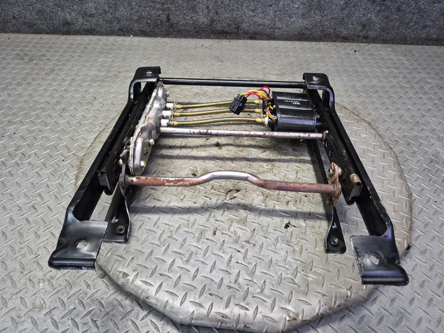 90-96 Chevrolet Corvette C4 Front Right Seat Lower Track Rail w Motors OEM