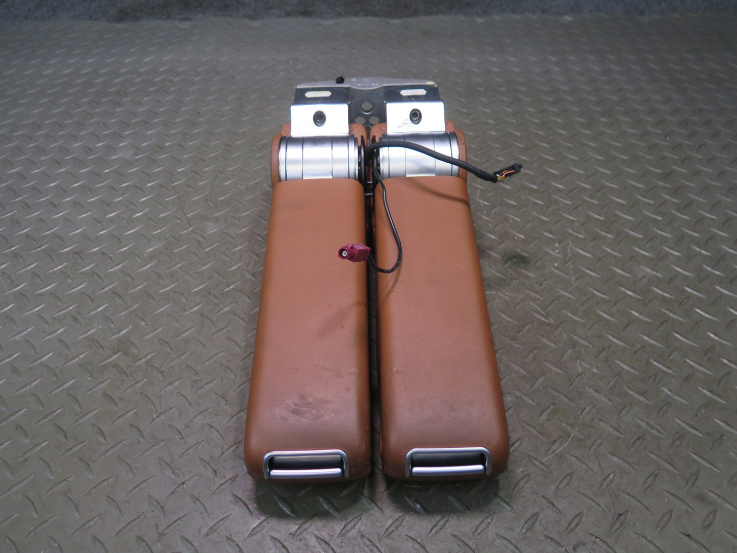 2003-2011 Bentley Continental GT Center Console Leather Armrest Saddle Set of 2