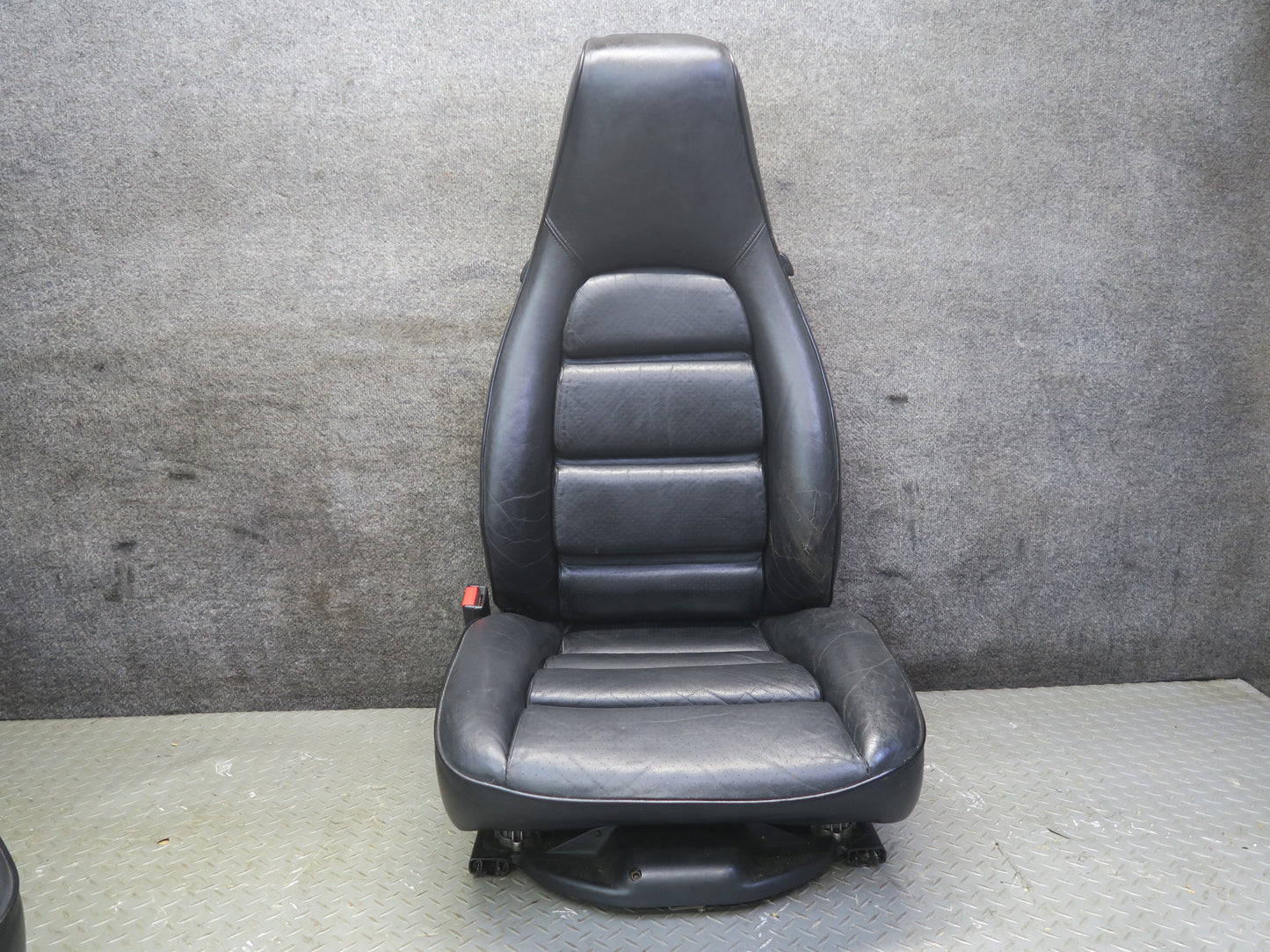 85-86 Porsche 928 S Front & Rear Left Right Side Power Seat Leather Black Set