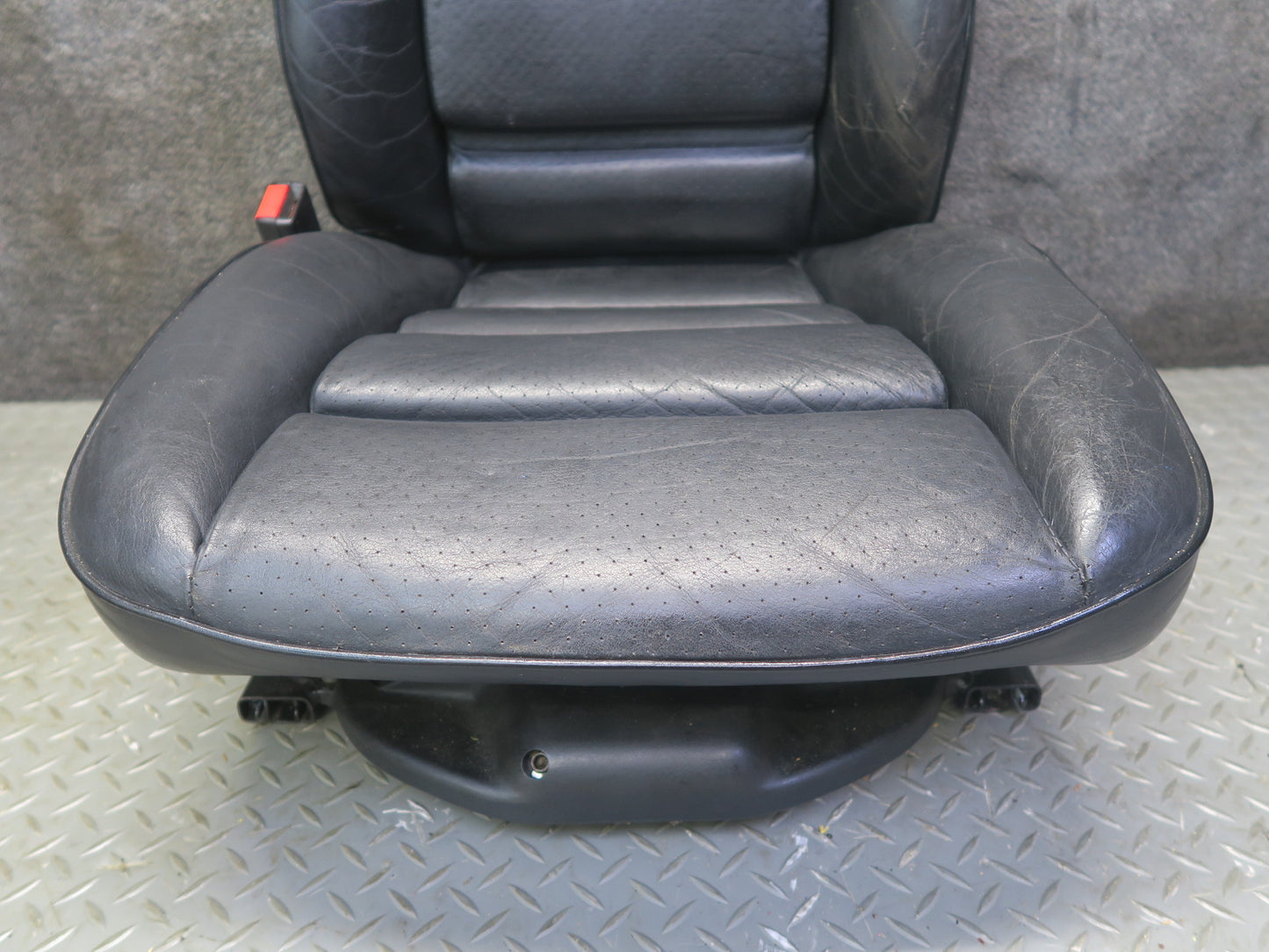 85-86 Porsche 928 S Front & Rear Left Right Side Power Seat Leather Black Set