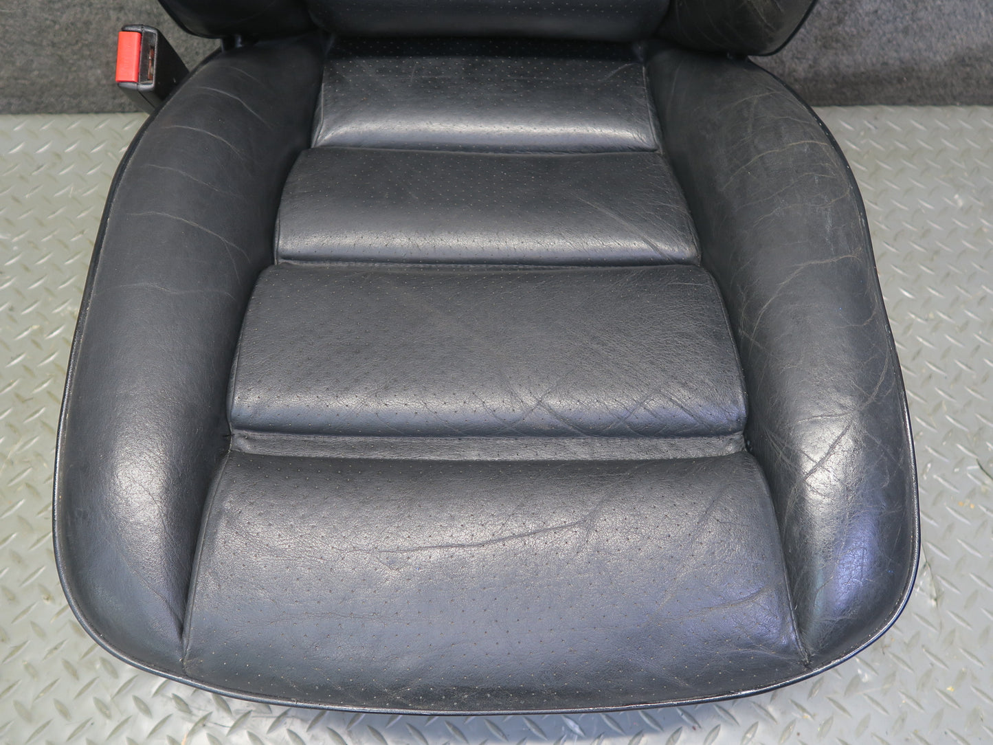 85-86 Porsche 928 S Front & Rear Left Right Side Power Seat Leather Black Set