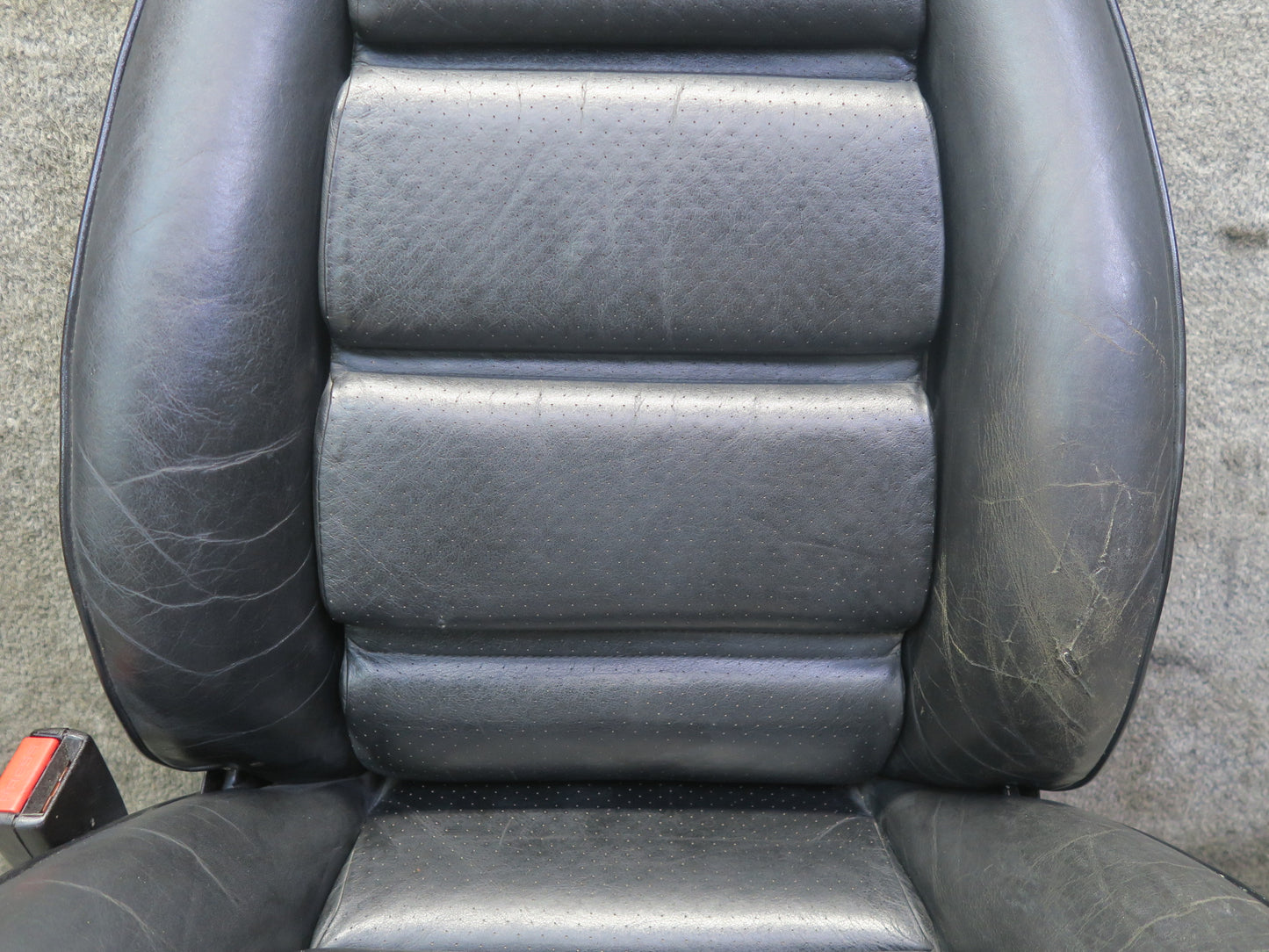 85-86 Porsche 928 S Front & Rear Left Right Side Power Seat Leather Black Set