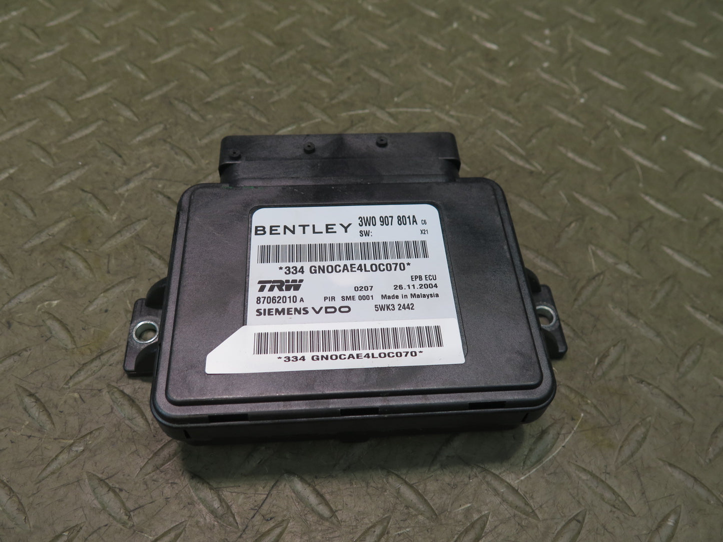 03-10 Bentley Continental GT Parking Brake Control Module 3W0907801A