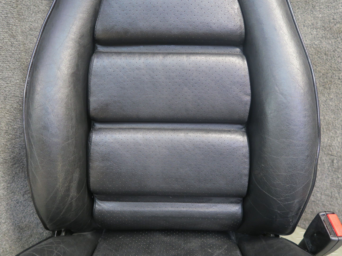 85-86 Porsche 928 S Front & Rear Left Right Side Power Seat Leather Black Set