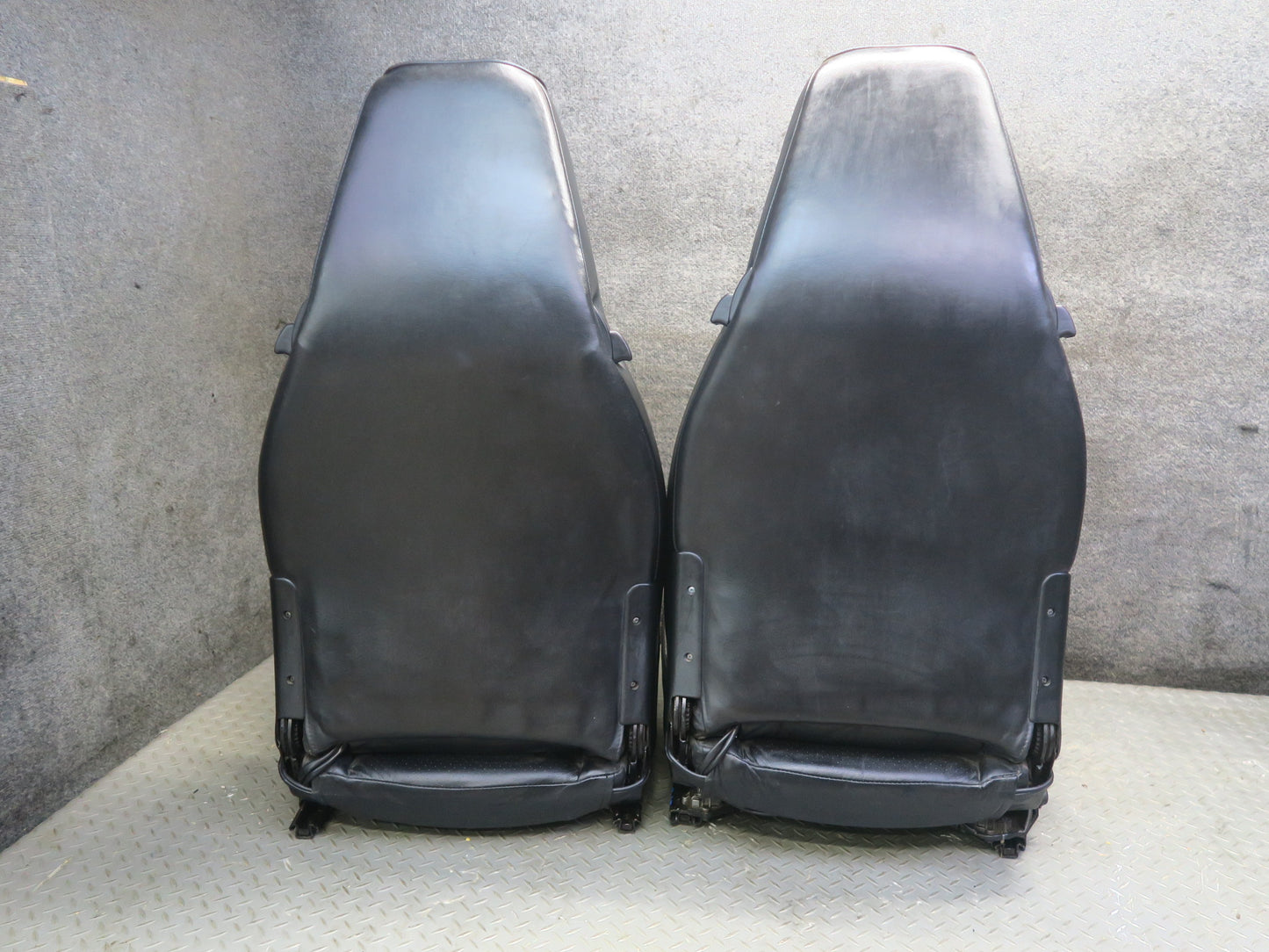 85-86 Porsche 928 S Front & Rear Left Right Side Power Seat Leather Black Set