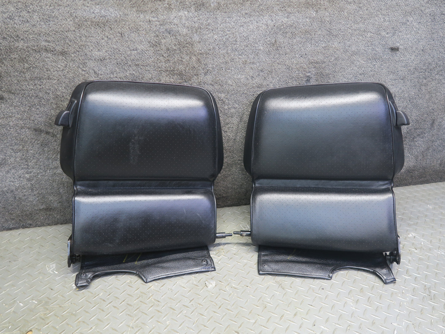 85-86 Porsche 928 S Front & Rear Left Right Side Power Seat Leather Black Set