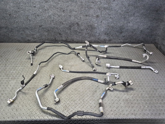 11-15 Audi 4L Q7 3.0L Ctwb Set of 8 A/C Air Condition Hose Pipe Line OEM