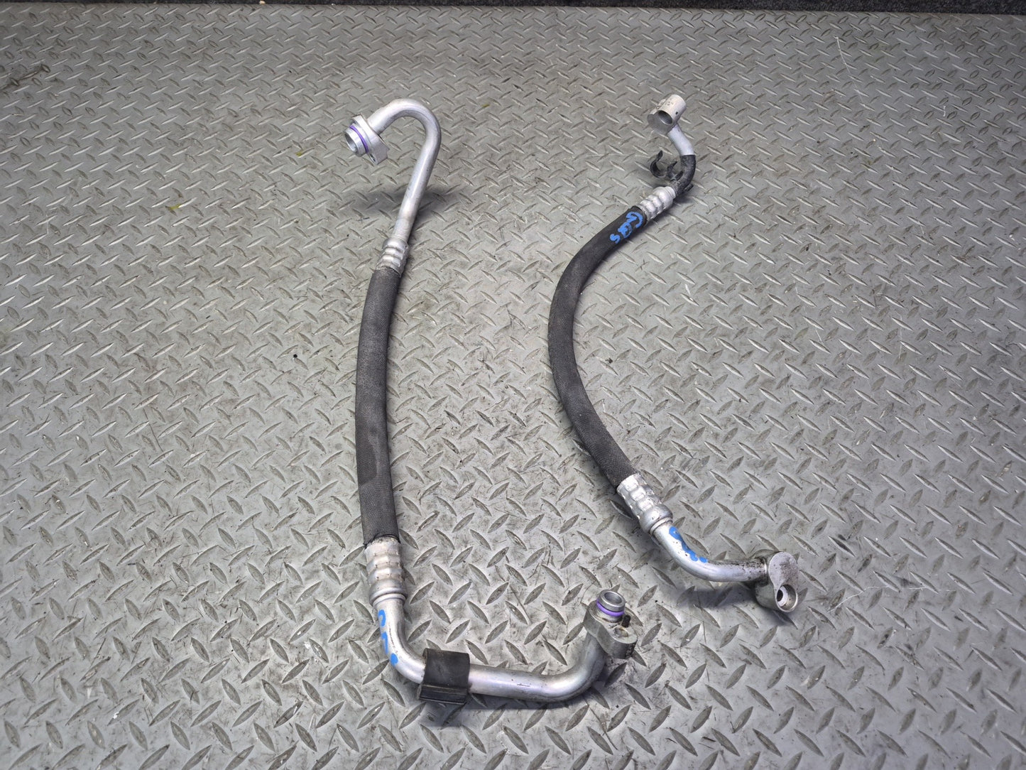 11-15 Audi 4L Q7 3.0L Ctwb Set of 8 A/C Air Condition Hose Pipe Line OEM