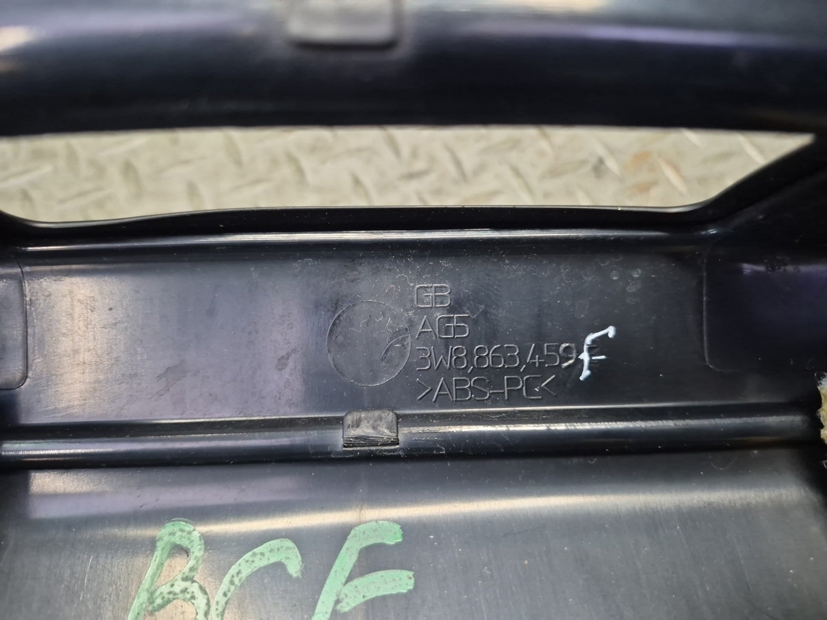 03-10 Bentley Continental GT Rear Trunk Lock Scuff Sill Plate Trim Cover Panel