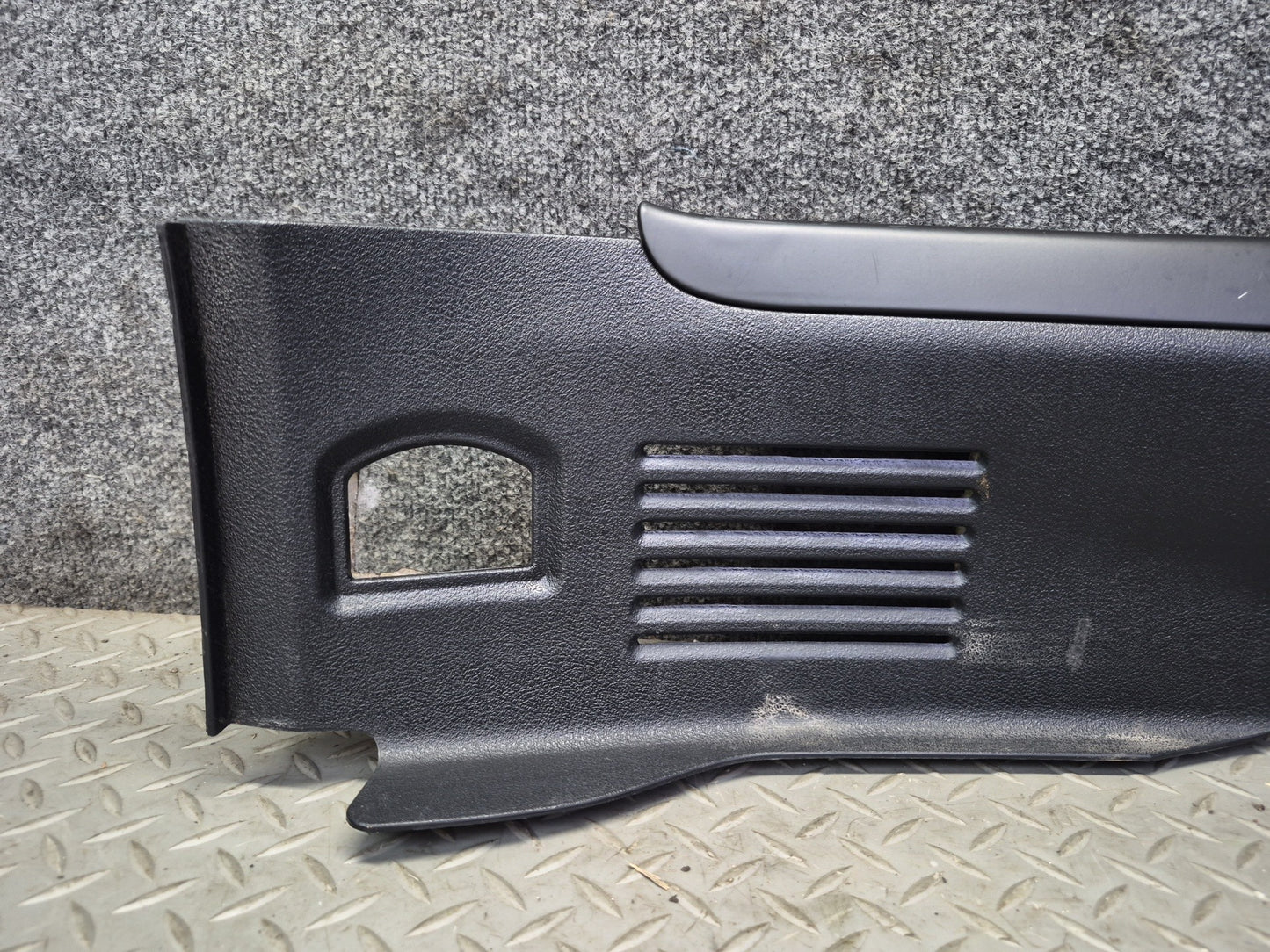 03-10 Bentley Continental GT Rear Trunk Lock Scuff Sill Plate Trim Cover Panel