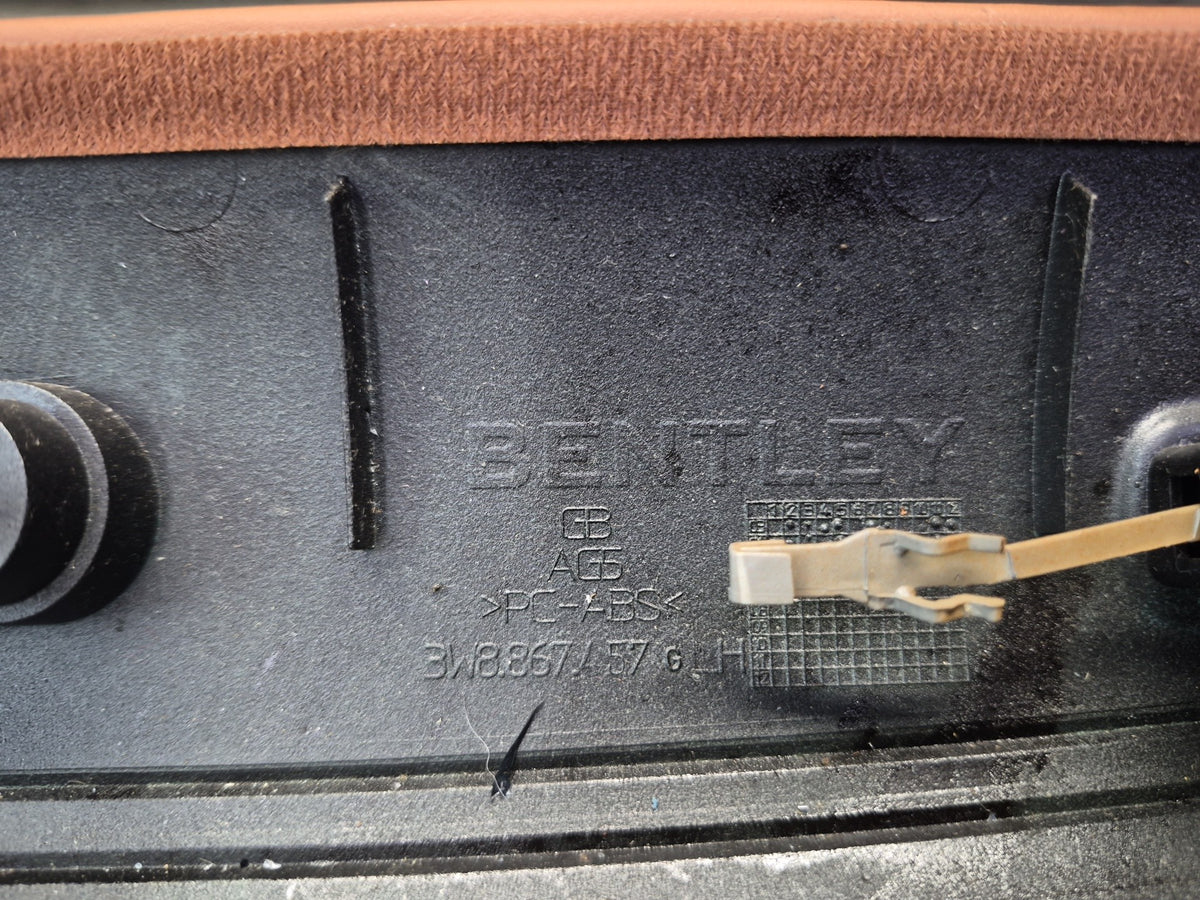 03-10 Bentley Continental GT Front Interior A Pillar Trim Cover Panel Set of 2