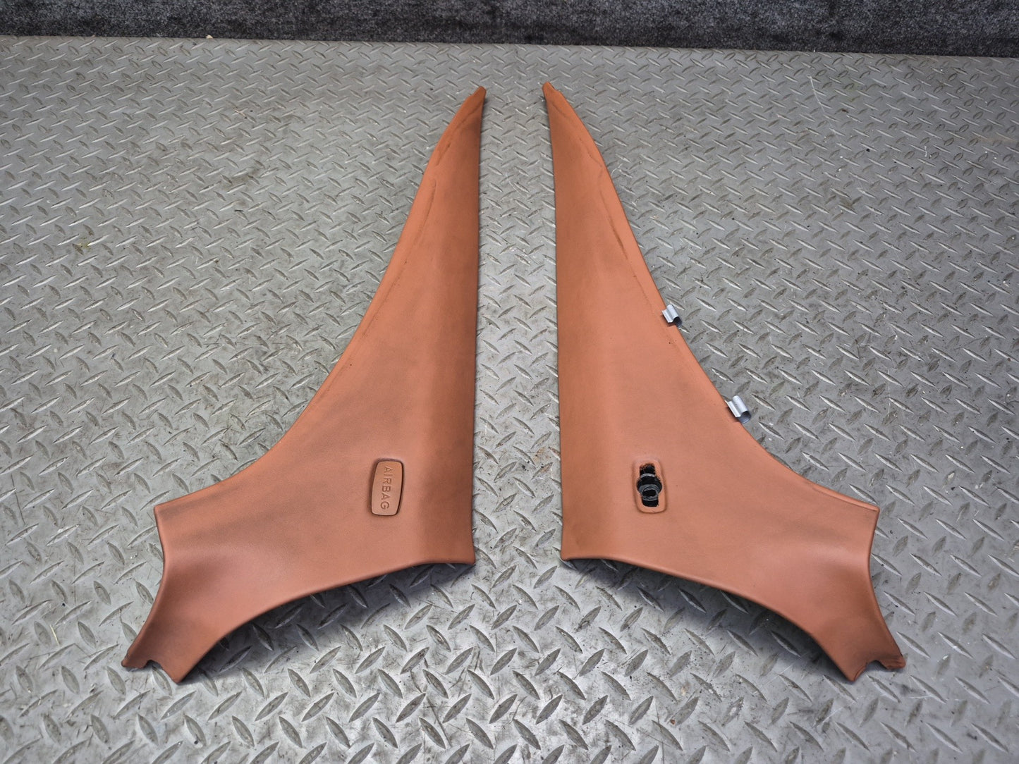 03-10 Bentley Continental GT Coupe Rear Quarter Interior C Pillar Trim Panel Set