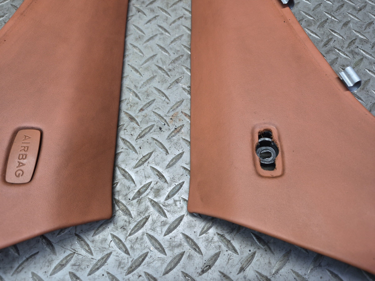 03-10 Bentley Continental GT Coupe Rear Quarter Interior C Pillar Trim Panel Set