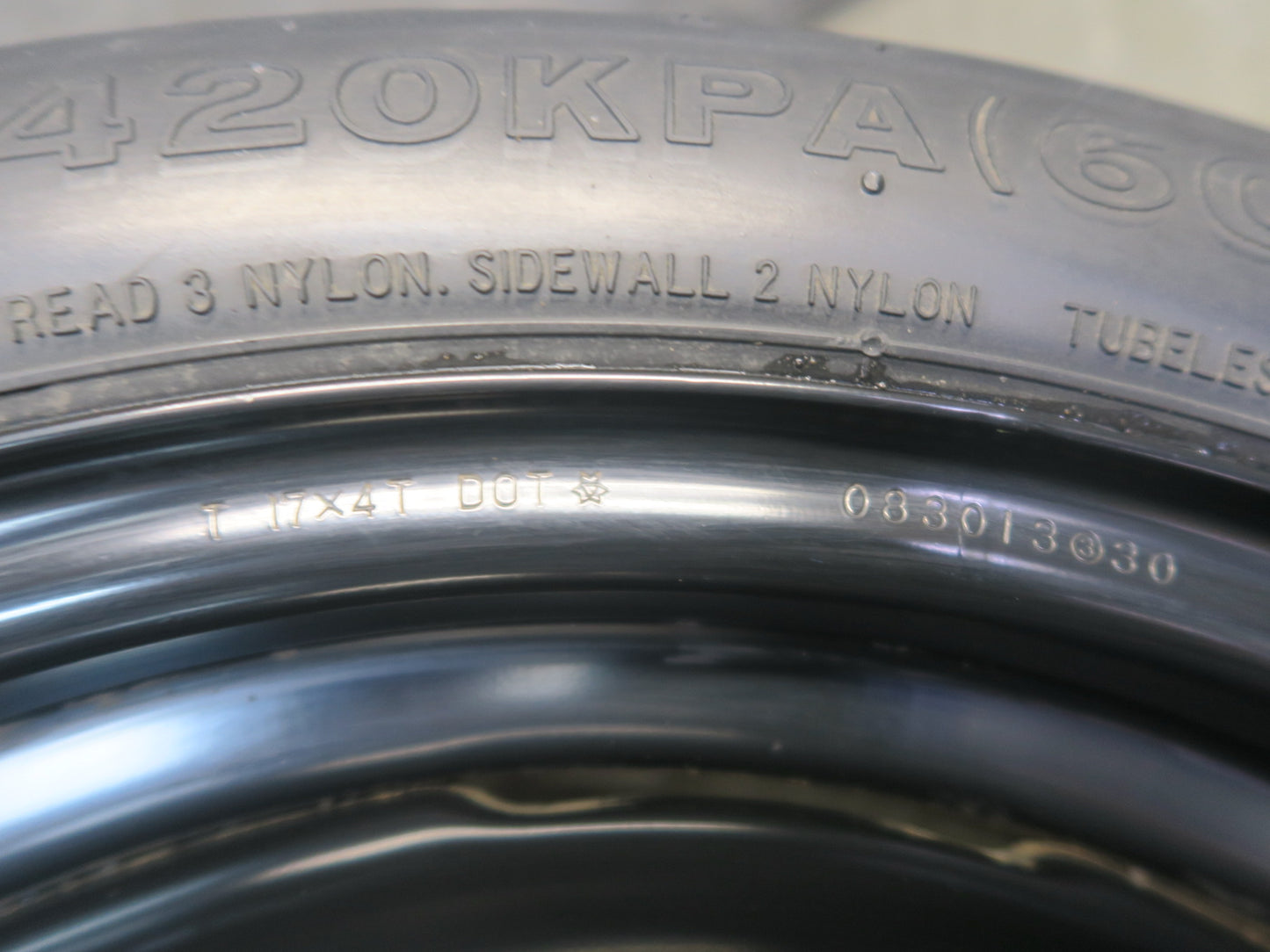 05-09 Subaru Legacy Spare Tire R17" 17x4 Wheel Bridgestone TRACOMPA-2 T135/70