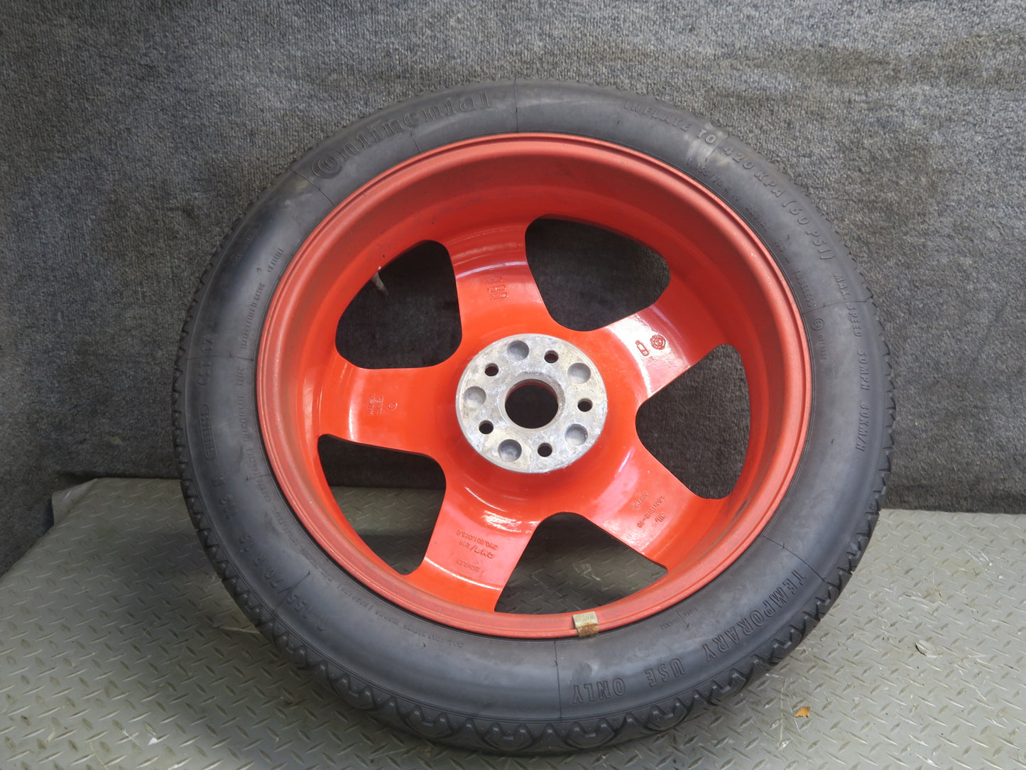 03-10 Bentley Continental GT Spare Tire R19" Wheel 19x4.5J 155/70 3W0601025G