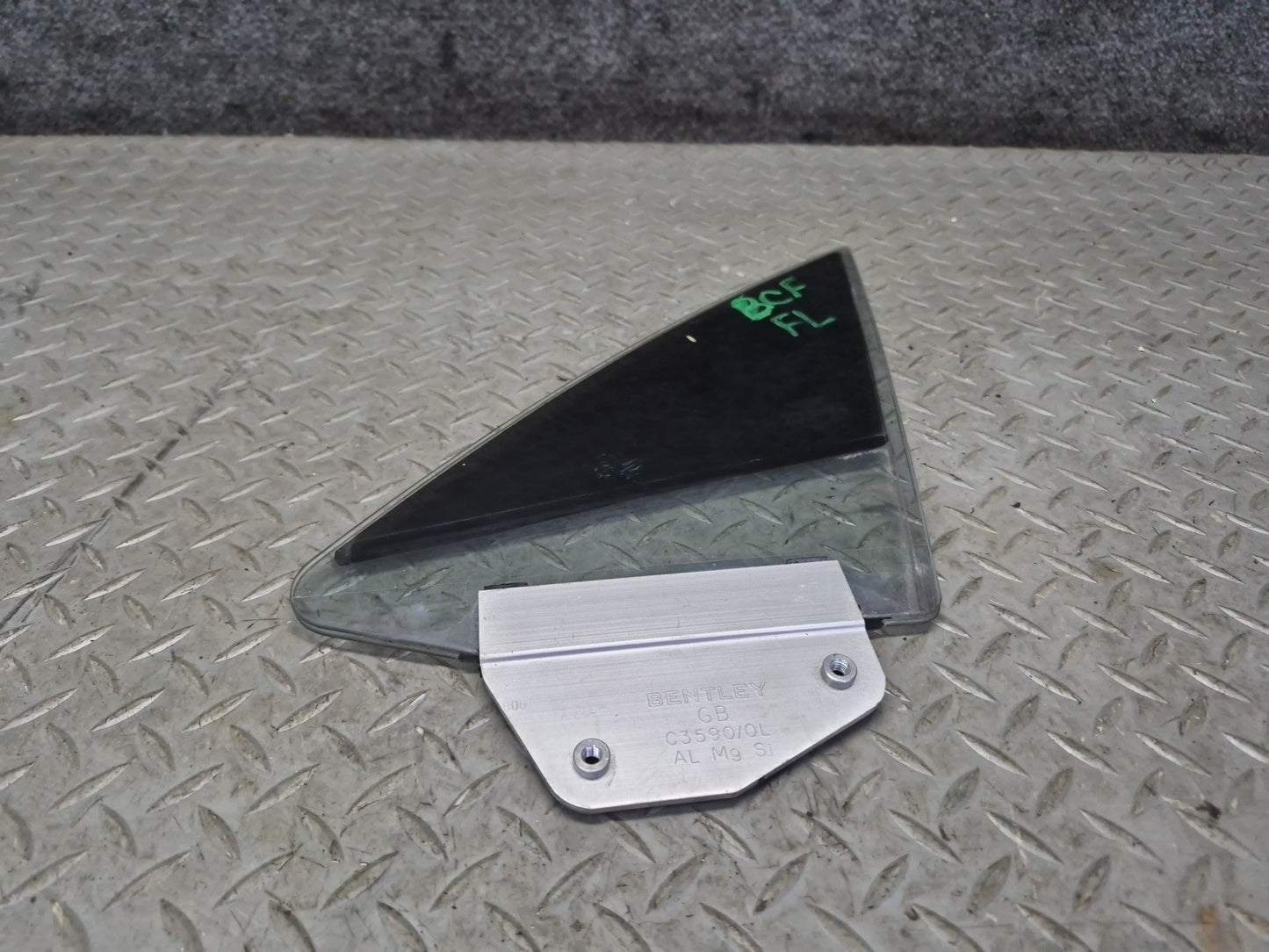 03-10 Bentley Continental GT Coupe Left Door Vent Glass Window