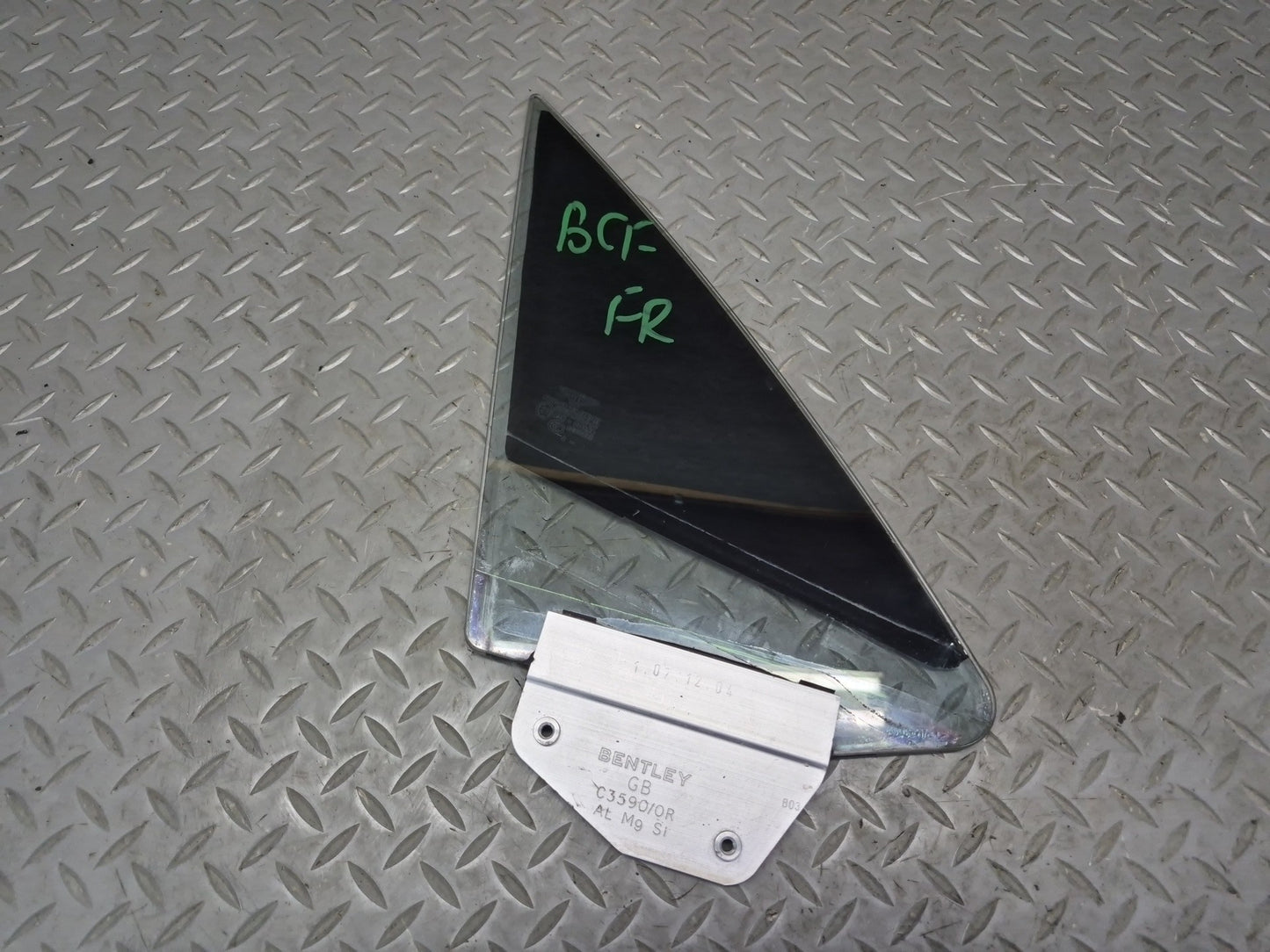 03-10 Bentley Continental GT Coupe Right Door Vent Glass Window