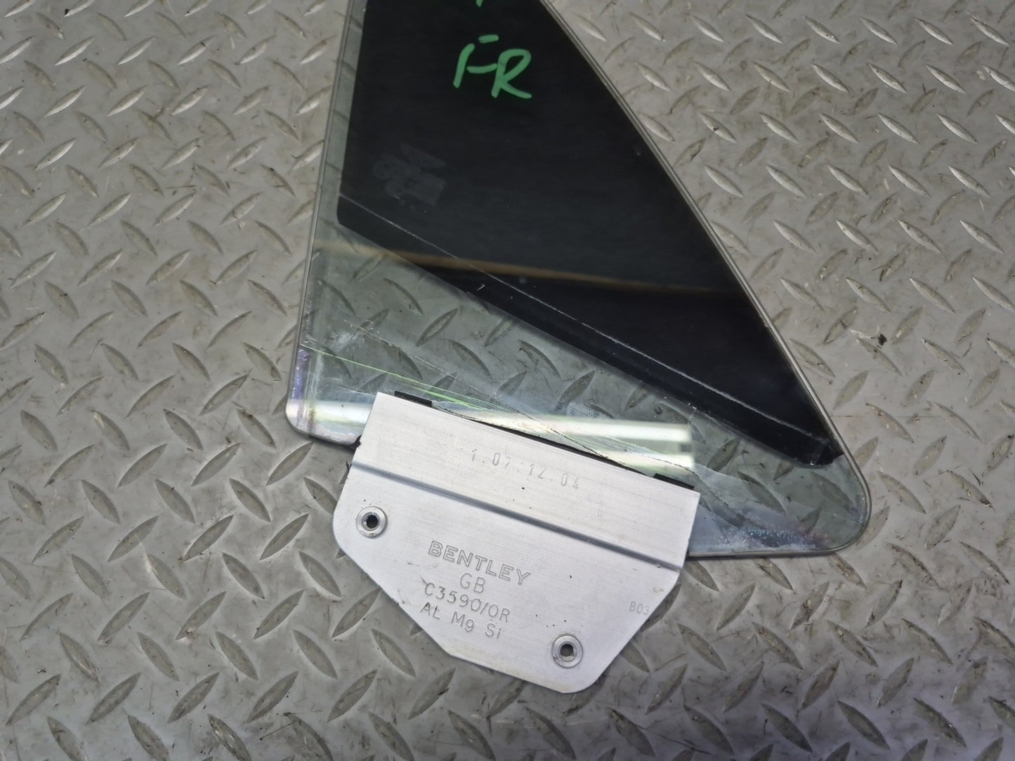 03-10 Bentley Continental GT Coupe Right Door Vent Glass Window