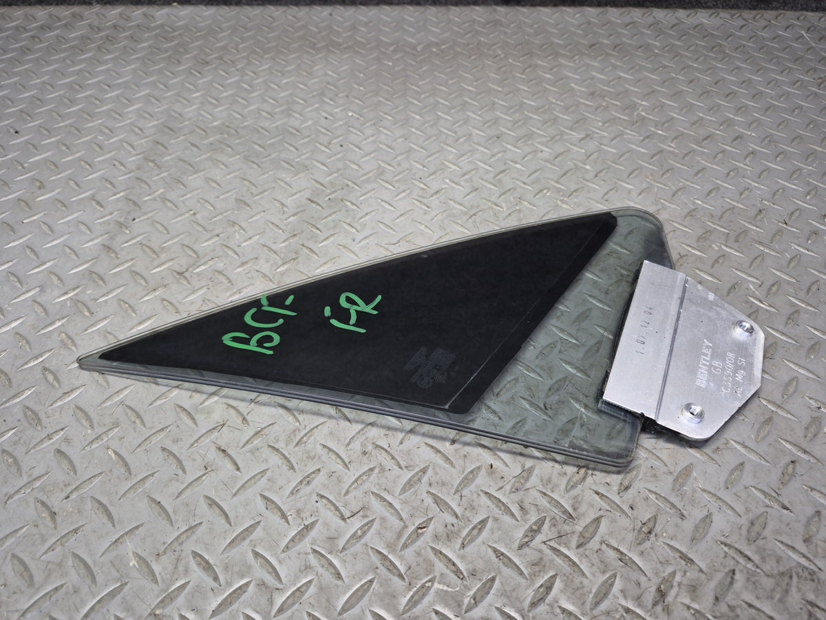 03-10 Bentley Continental GT Coupe Right Door Vent Glass Window