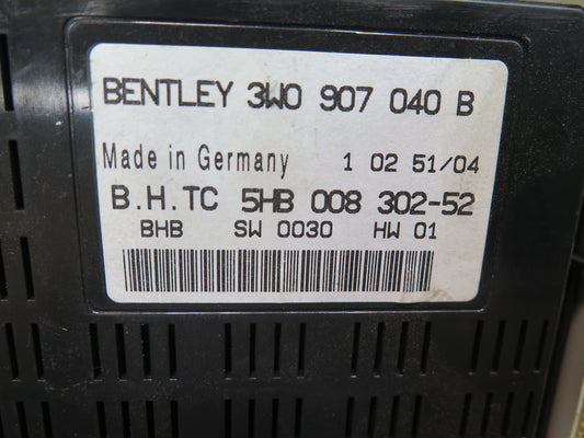 03-10 Bentley Continental GT A/C Heater Temperature Control Module 3W0907040B