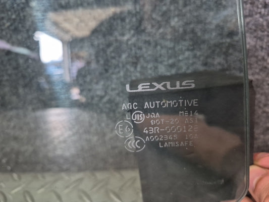 07-17 Lexus UVF46L LS600h LS600hL LS460 Rear Right Door Glass Window OEM