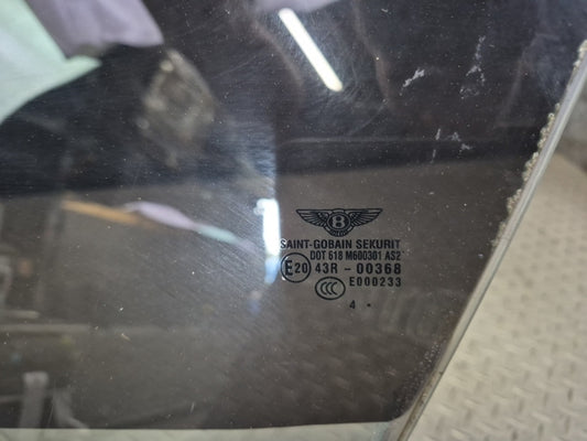 03-10 Bentley Continental GT Coupe Left Door Glass Window