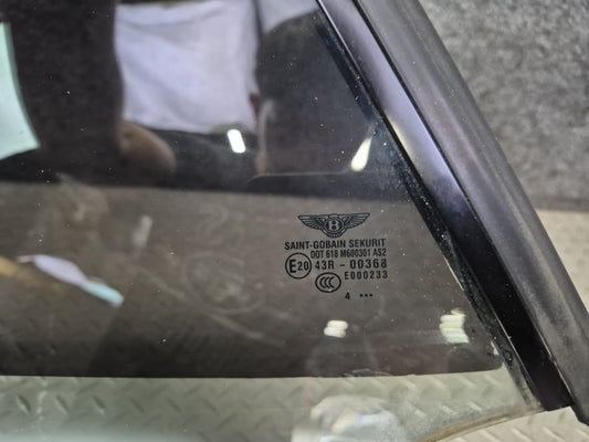 03-10 Bentley Continental GT Coupe Rear Right Quarter Glass Window