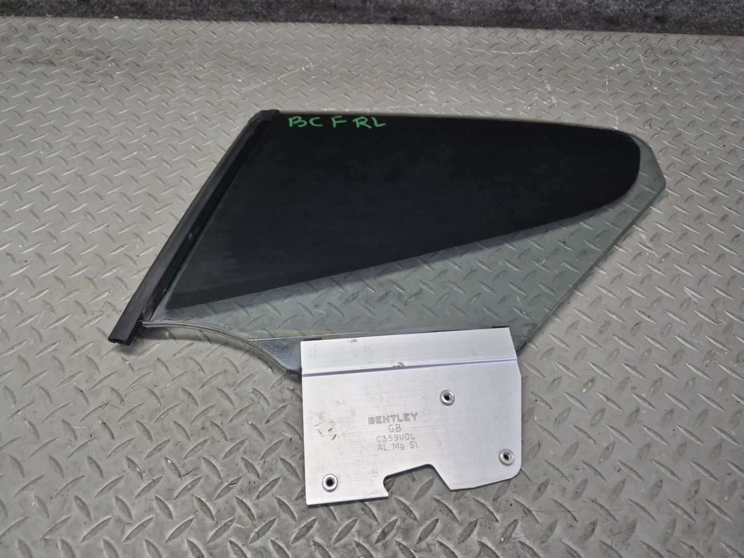 03-10 Bentley Continental GT Coupe Rear Left Quarter Glass Window