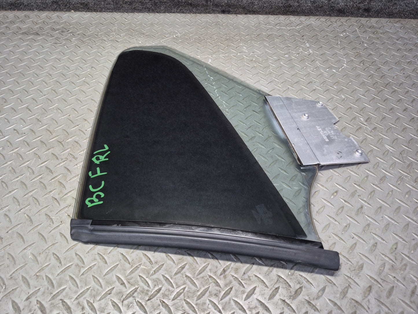 03-10 Bentley Continental GT Coupe Rear Left Quarter Glass Window
