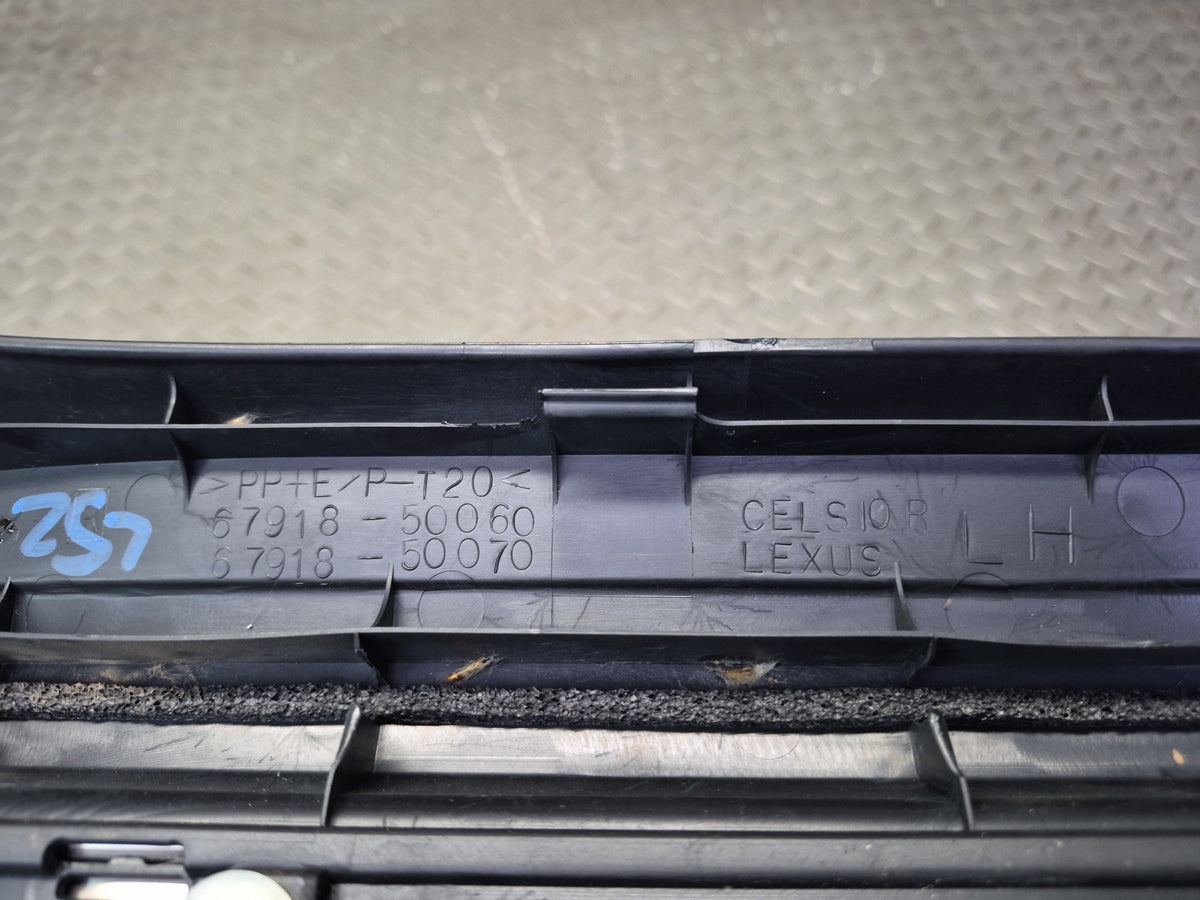 01-06 Lexus UCF30L LS430 Set of 2 Rear Door Scuff Sill Plate Trim Panel OEM